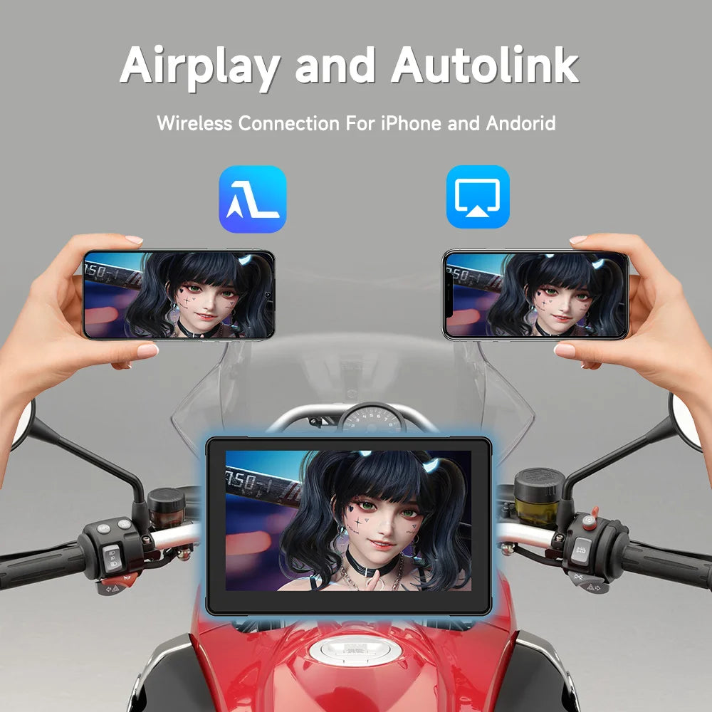 Écran CarPlay & Android Auto pour moto 7 pouces JIUYIN