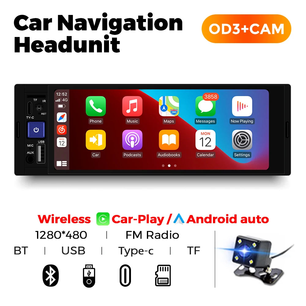 Autoradio MEKEDE 6,86" – CarPlay & Android Auto, Bluetooth, FM, USB-C