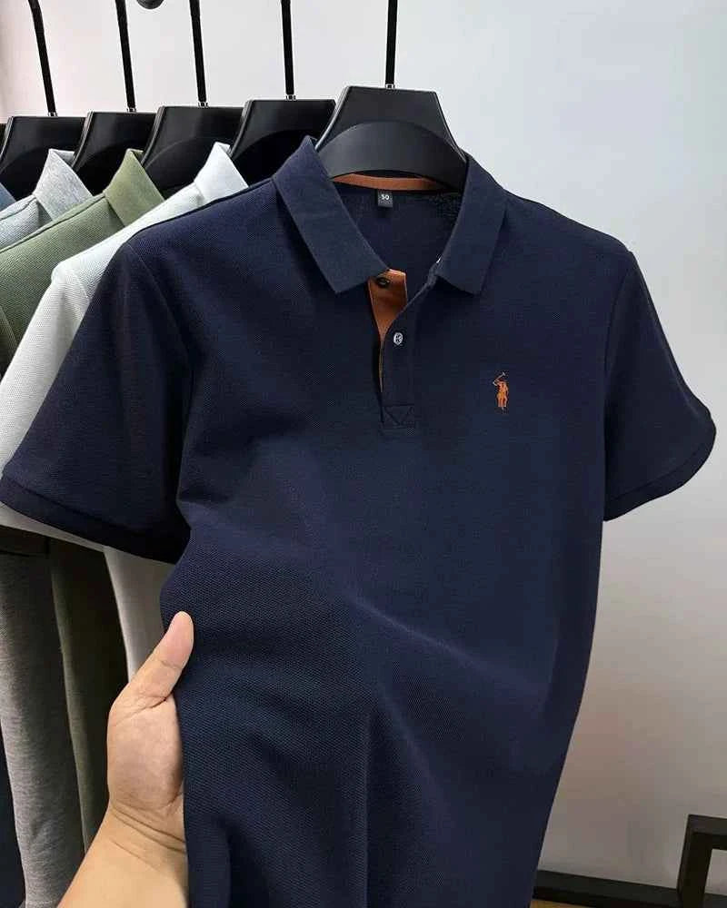 High end brand 100% cotton short sleeve polo shirt men's summer fashion designer new Paul pony embroidery casual golf T-shirt - Maliame Store