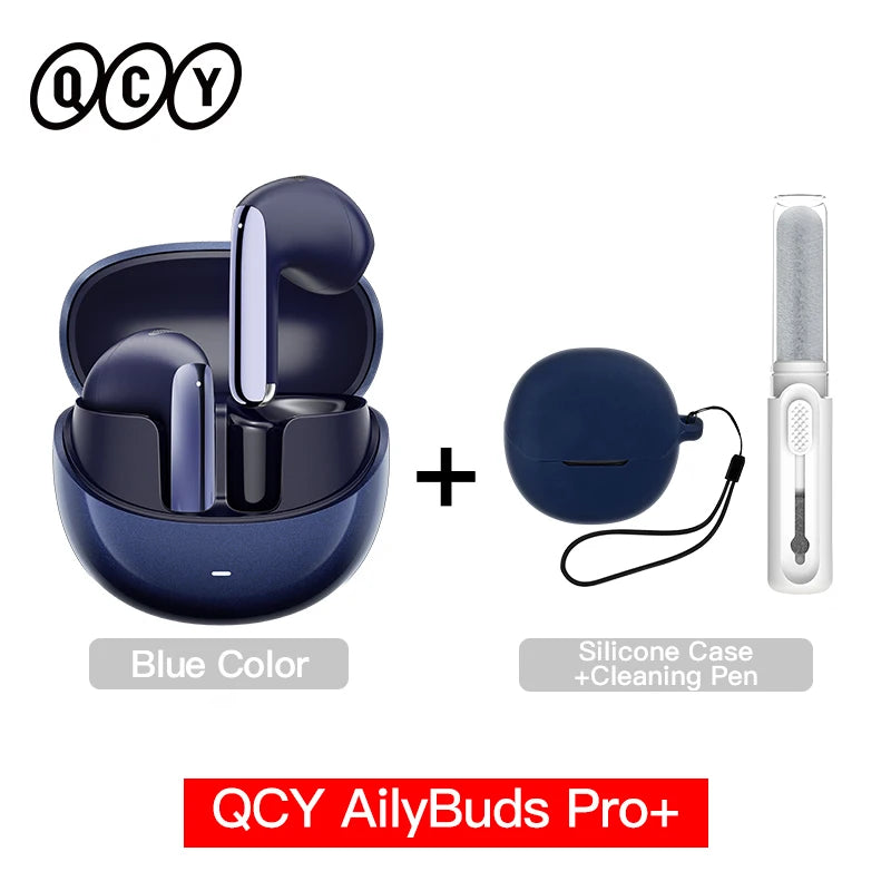 QCY HT10 AilyBuds Pro+ ANC Wireless Earphone Hi-Res Audio with LDAC Bluetooth 5.3 Earbuds 6 Mic AI HD Call Multipoint Connection - Maliame Store