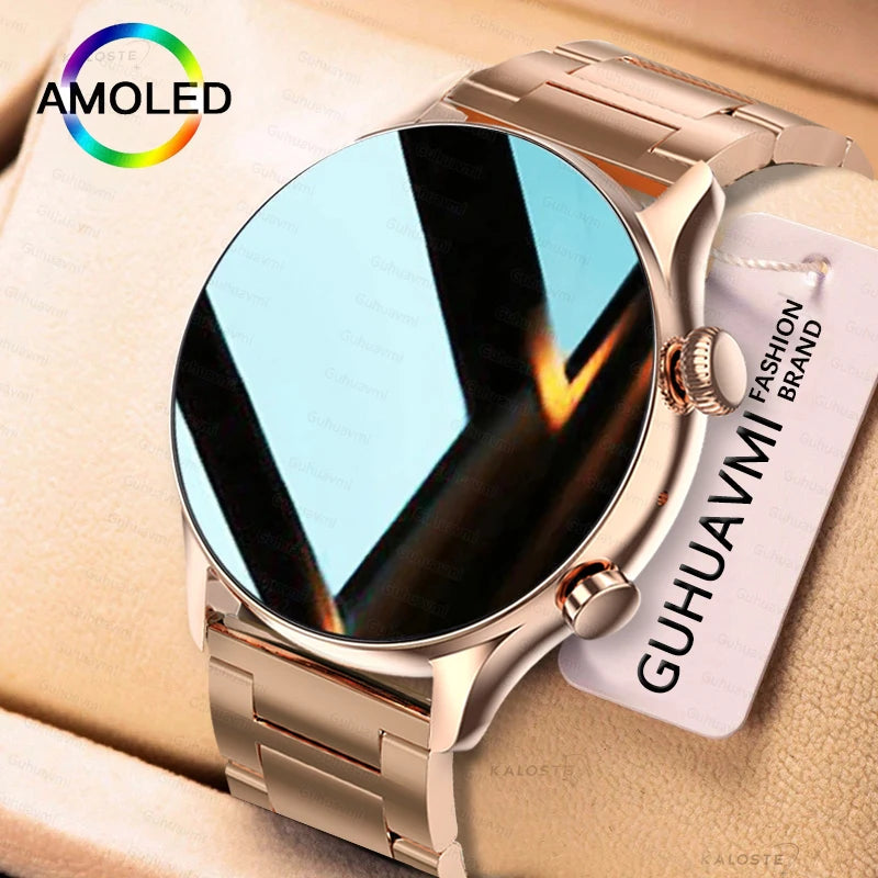 2025 New Smartwatch Women AMOLED HD Screen Always On Display Bluetooth Call IP68 Waterproof GPS Smart Men Watch For Android ios - Maliame Store