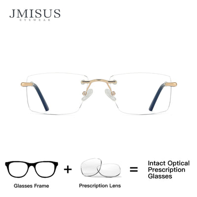 Rimless Progressive Prescription Glasses