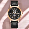 Men's Leather Strap Quartz Watch - Affordable Earth Date Wristwatches for Men - Maliame Store
