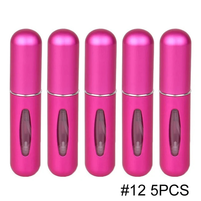 1/5/10PCS 5ml Portable Perfume Atomizer Mini Perfume Bottle Sample Spray Bottling Dispenser Cosmetics Travel Container - Maliame Store