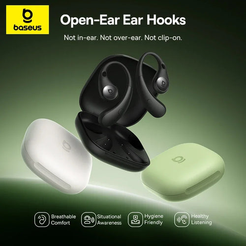 Baseus Eli Sport 2 – Écouteurs Open-Ear Bluetooth 6.0, LDAC, IP57, 45h