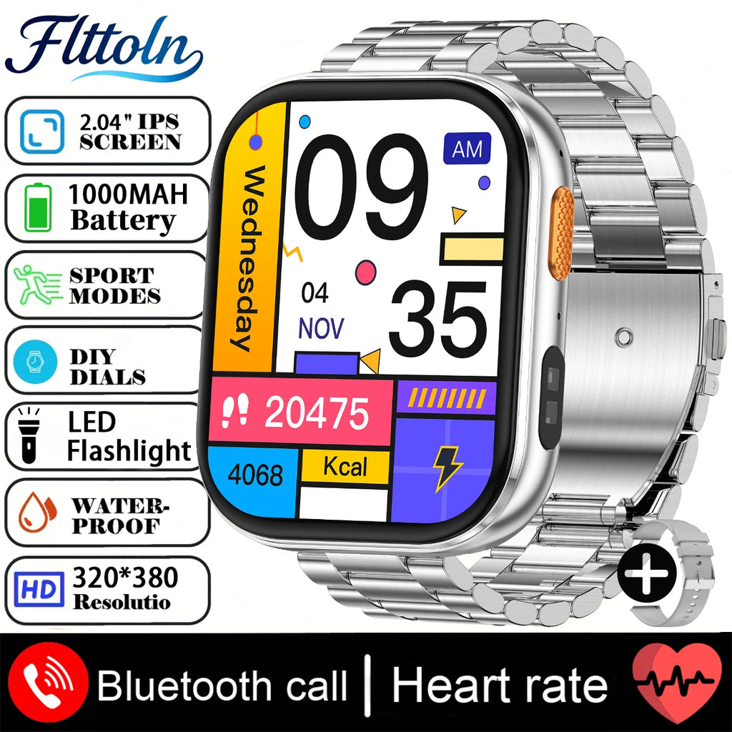 Nouvelle Montre Intelligente Femme Batterie 1000mAh Surveillance Fréquence Cardiaque Sommeil Appel Bluetooth IP68 Étanche Smartwatch Homme Pour Android IOS
