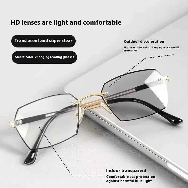 Photochromic Reading Glasses Multi Functional Sunglasses HD Anti Blue Light Anti Fatigue Reading Glasses Are Versatile - Maliame Store