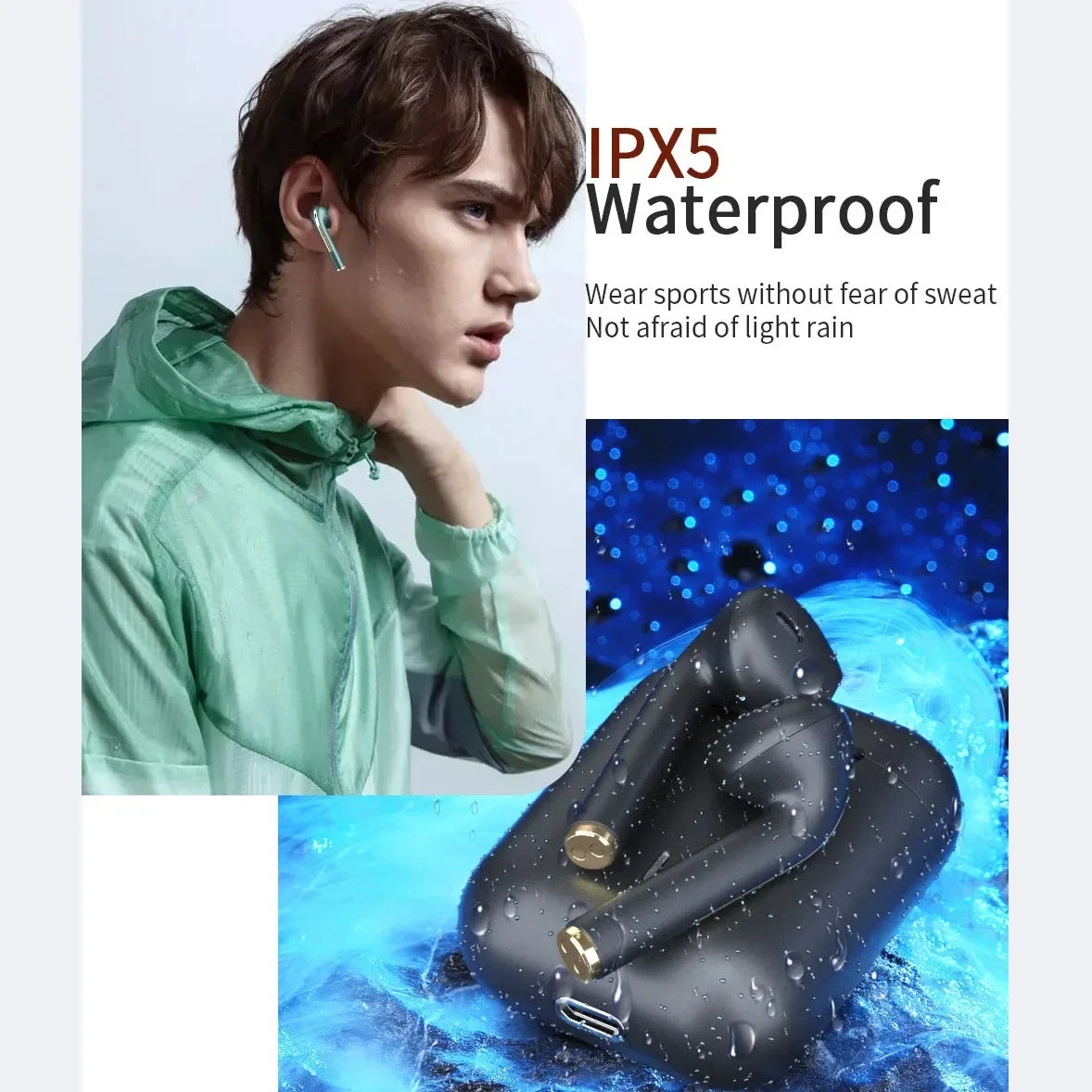 Original XIAOMI J18 Headset Wireless Earphones Bluetooth Headphones True For Stereo Sport Game TWS Earbuds In Ear With Mic Touch - Maliame Store