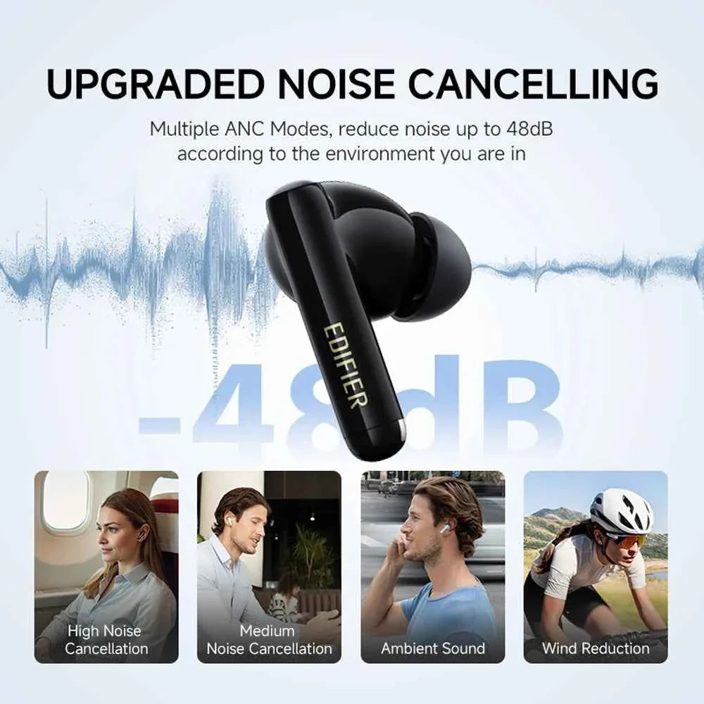Edifier X5 Pro Active Noise Cancelling TWS Bluetooth Earphones Wireless Earbuds IP55 Waterproof Gaming Mode Fast Charging - Maliame Store
