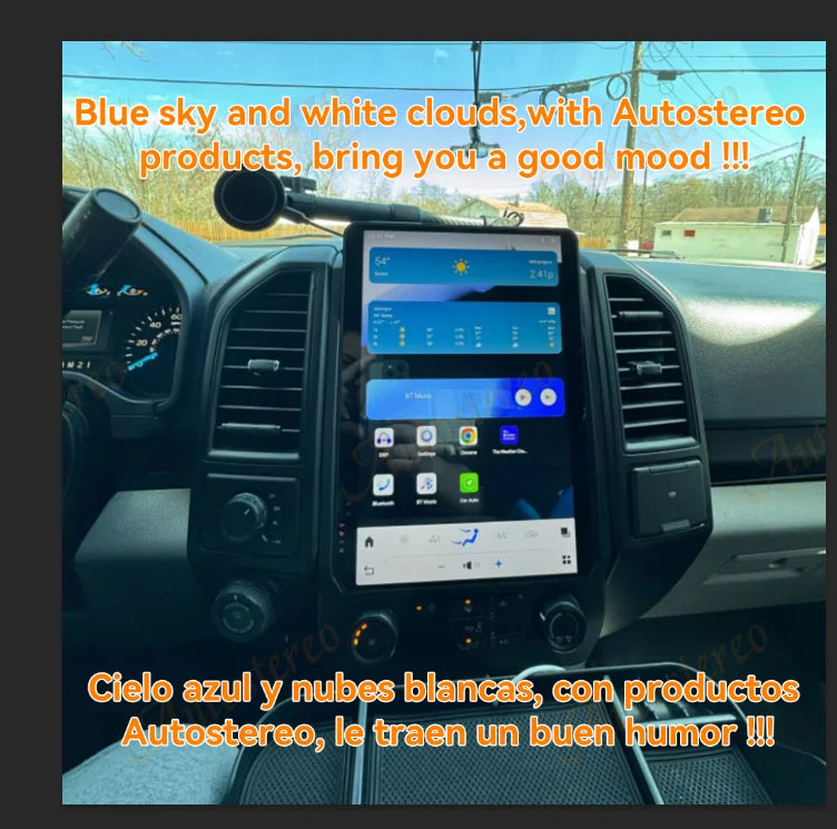 14.4 Inch Android 128G For Ford F150 F250 F350 2015-2021 Tesla Style Car GPS Navigation Multimedia Player Radio Tape Headunit HD