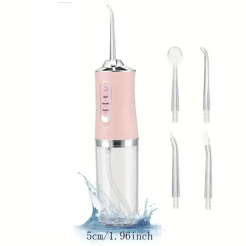 Portable Smart Electric Oral Irrigator Water Flosser 4 Jets 3 Modes Rechargeable Dental Water Jet Irrigator Dental Teeth Cleaner - Maliame Store