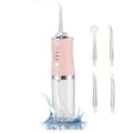 Portable Smart Electric Oral Irrigator Water Flosser 4 Jets 3 Modes Rechargeable Dental Water Jet Irrigator Dental Teeth Cleaner - Maliame Store
