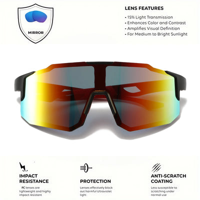 Oversized Colorful Sports Sunglasses