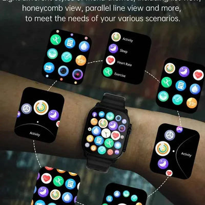 Reloj inteligente T900 Ultra original de 49 mm para hombre y mujer: llamadas Bluetooth, música Bluetooth, juegos, carga inalámbrica, NFC para Android e iOS.