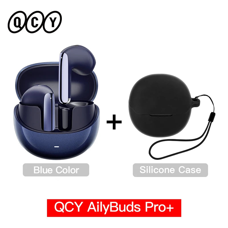 QCY HT10 AilyBuds Pro+ ANC Wireless Earphone Hi-Res Audio with LDAC Bluetooth 5.3 Earbuds 6 Mic AI HD Call Multipoint Connection - Maliame Store