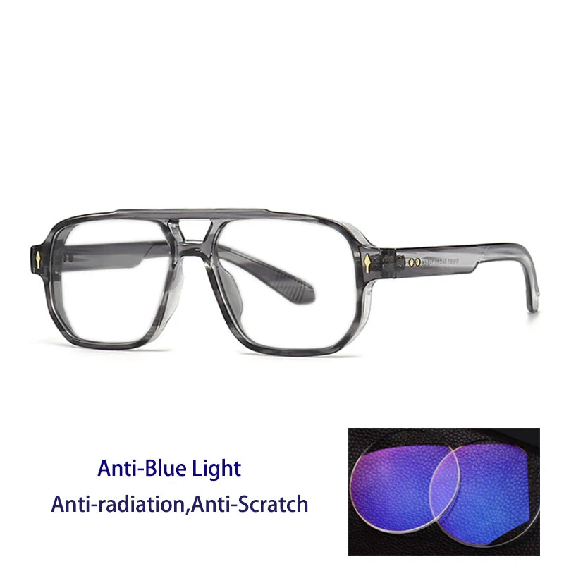 New Double Beam Trendy Retro Reading Glasses Trendy Retro Reading Glasses for Men and Women for Men and Women Anti Blue Light High Quality TR90 Presbyopic Glasses