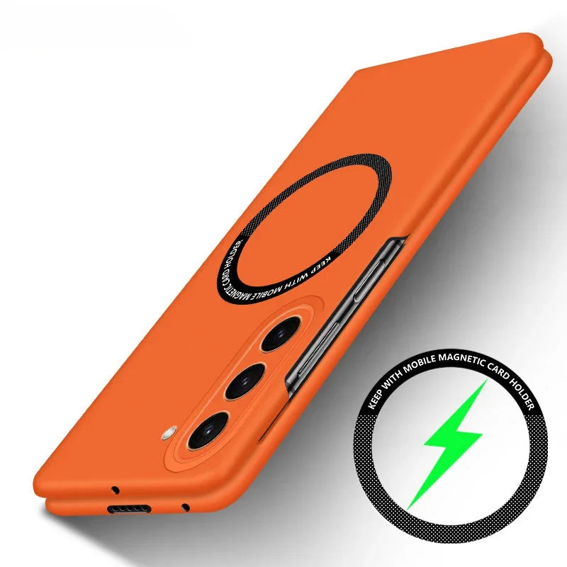 Ultra Thin Skin Feel Case: MagSafe Wireless Charging Samsung Z Fold 7 6 5 4 - Maliame Store