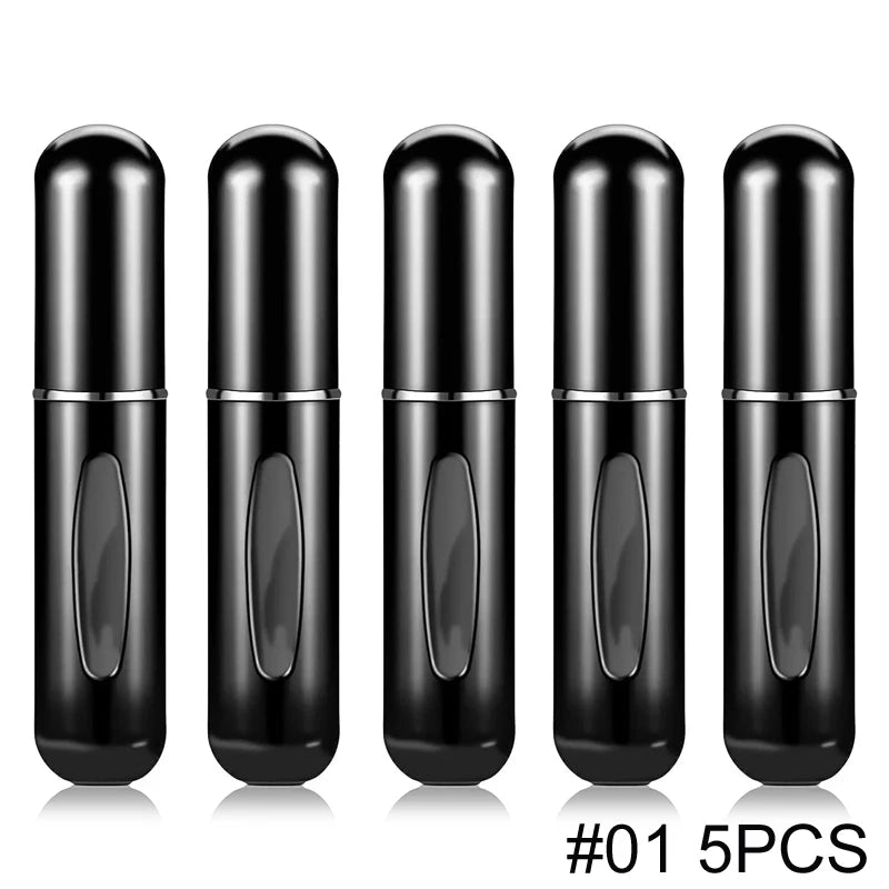 1/5/10PCS 5ml Portable Perfume Atomizer Mini Perfume Bottle Sample Spray Bottling Dispenser Cosmetics Travel Container - Maliame Store