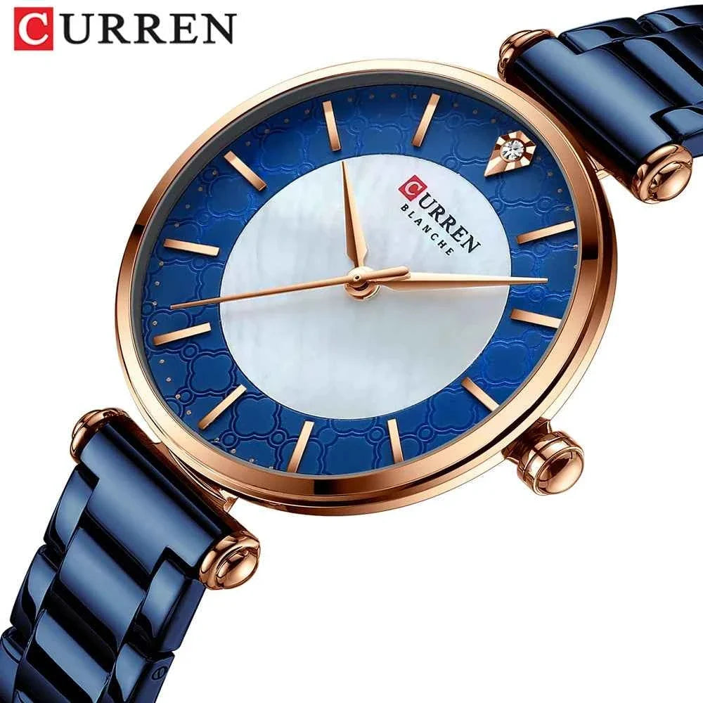 Watches for Women Luxury Brand CURREN Elegant Thin Quartz Wristwatch - Luxury Women's Quartz Watch with Stainless Steel Design - Maliame Store
