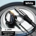 USB Type C Headphone HiFi Bass Stereo Volume Control Mic 3.5mm Wired Earbuds For Galaxy S24 S23 S22 S21 Ultra iPhone 15 Pro Max - Maliame Store