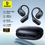 Auriculares Baseus Eli 2i Fit de oído abierto, inalámbricos, Bluetooth 6.0, con gancho para la oreja, IPX5, deportivos, resistentes al agua y con refuerzo de graves.