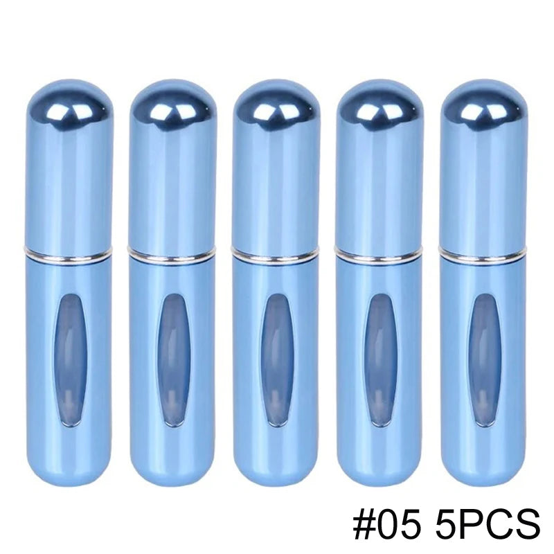 1/5/10PCS 5ml Portable Perfume Atomizer Mini Perfume Bottle Sample Spray Bottling Dispenser Cosmetics Travel Container - Maliame Store