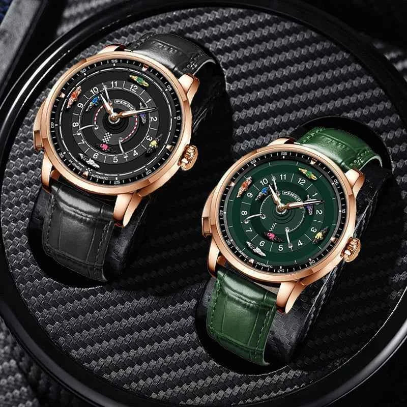 Pindu Horse Gambling Series Men's Full Automatic Mechanical Watch European Racing Roulette Entertainment Design Party Watch - Maliame Store