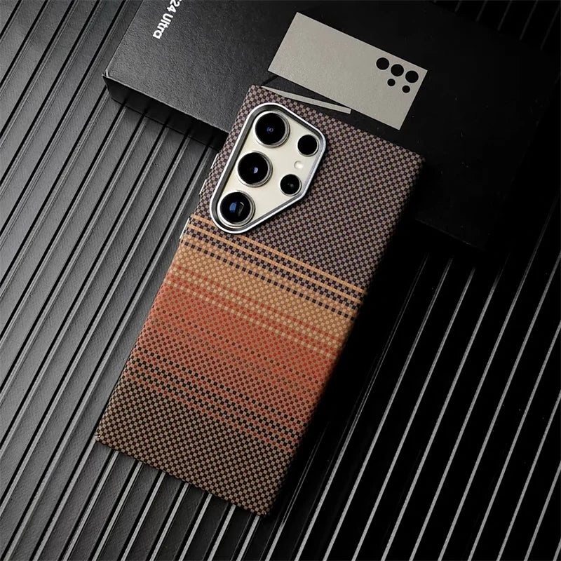 Samsung Galaxy S26 Ultra MagSafe Case with Carbon Fiber Texture for Wireless Charging - Hard Cover for S26, S25, S24, S23 Ultra Plus - Maliame Store