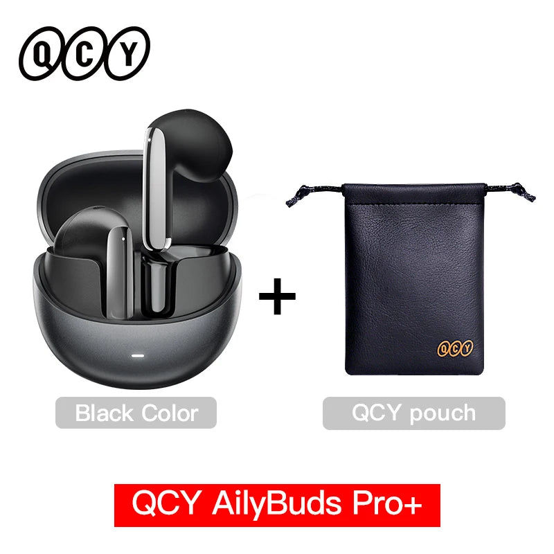 QCY HT10 AilyBuds Pro+ ANC Wireless Earphone Hi-Res Audio with LDAC Bluetooth 5.3 Earbuds 6 Mic AI HD Call Multipoint Connection - Maliame Store