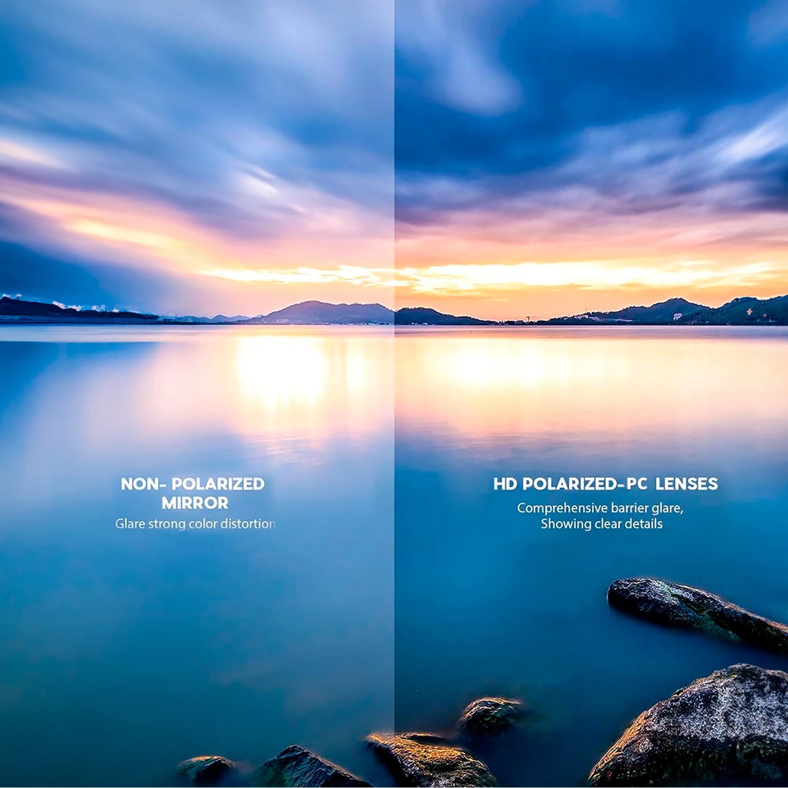 JULI Polarized Sunglasses for Big Heads Men Women UV 400 Protection Sun Glasses 8809pro - Maliame Store