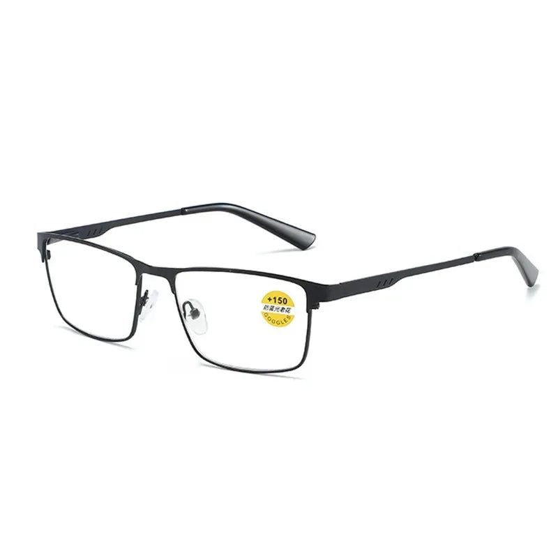 Fashion Reading Glasses For Men High Quality Blue Light BLocking Prescription Eyeglasses Frame With Spring Hinge +75+125+175+225 - Maliame Store