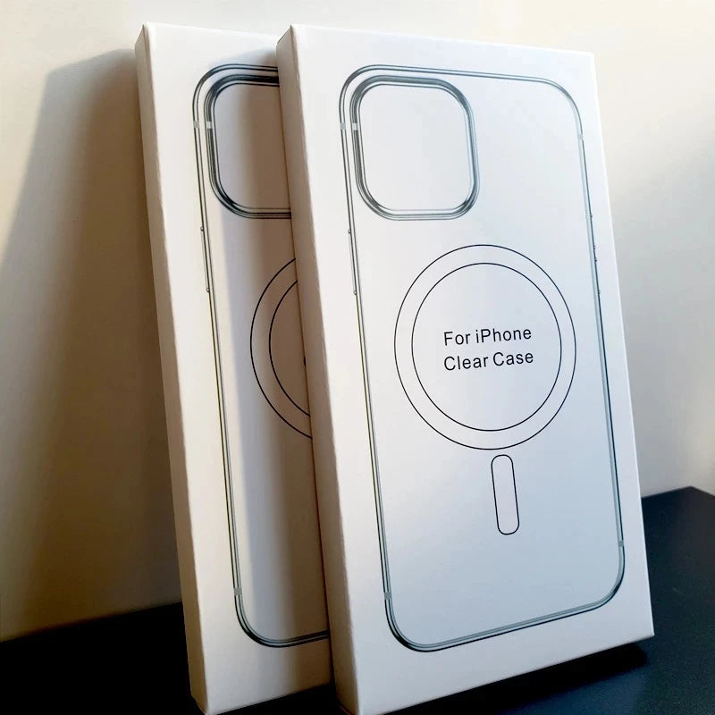 Hard Crystal Original Magnectic Case For iPhone 13 12 11 14 15 16Pro Max XSMAX XR SE 7 8Plus For Magsafe Wireless Charging Cover - Maliame Store