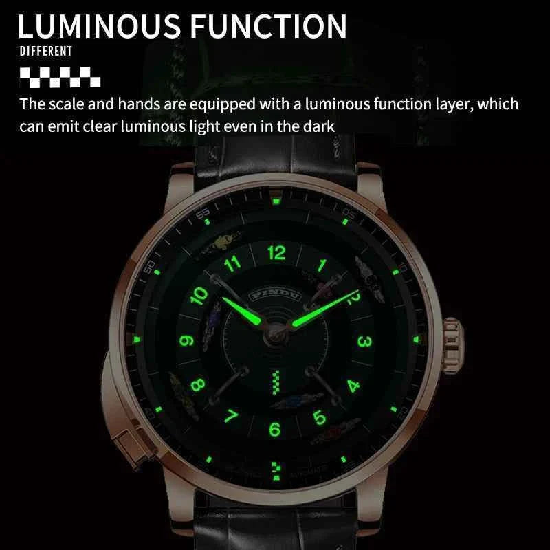 Pindu Horse Gambling Series Men's Full Automatic Mechanical Watch European Racing Roulette Entertainment Design Party Watch - Maliame Store