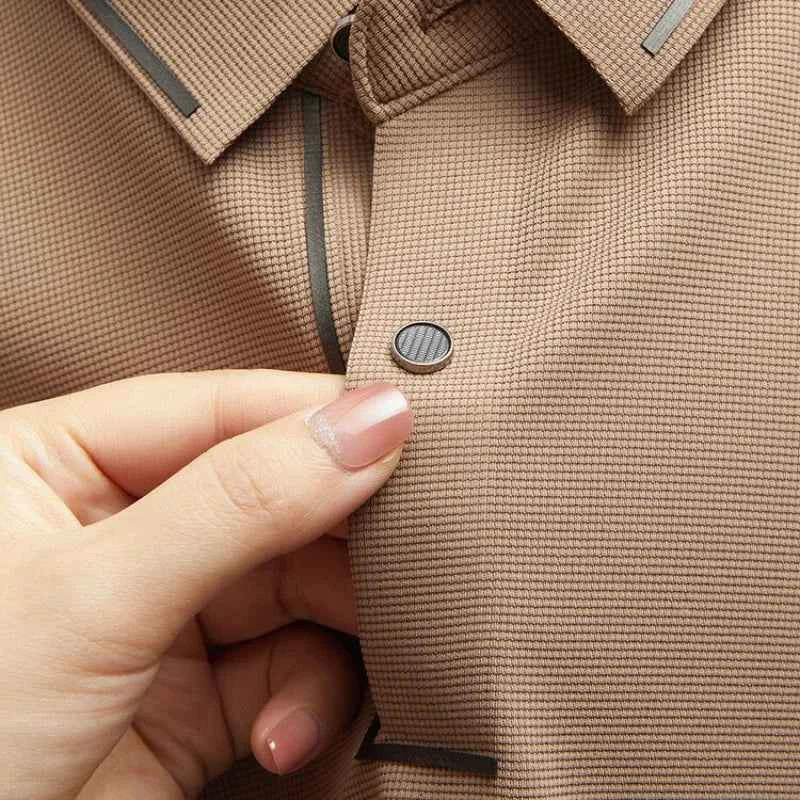 Men's Premium Polo Shirt - Seamless Luxury Cool Fabric for Business Casual & Golf Slim Fit Blouse - Maliame Store