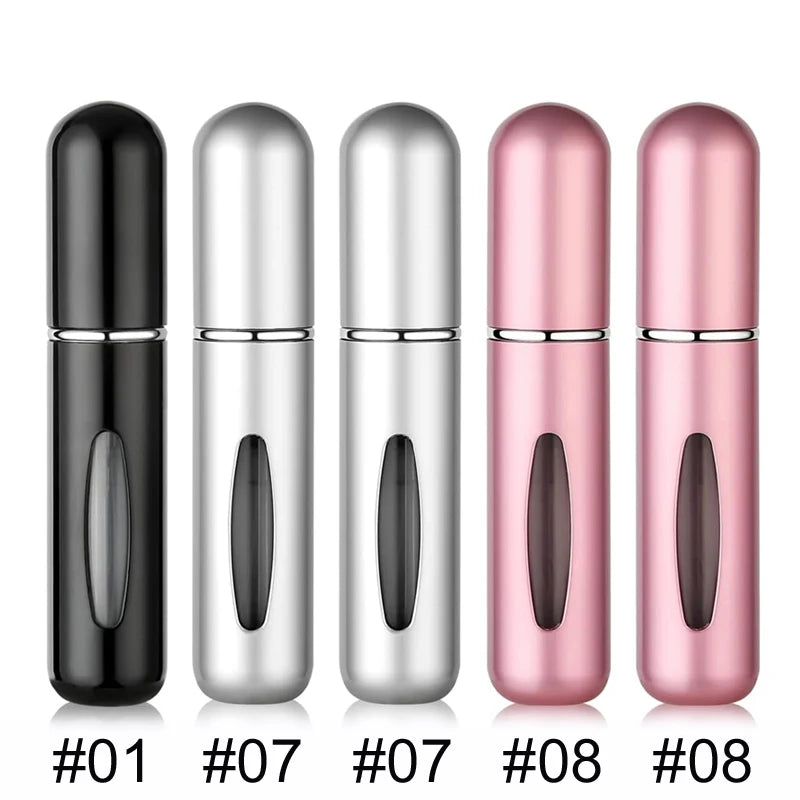 1/5/10PCS 5ml Portable Perfume Atomizer Mini Perfume Bottle Sample Spray Bottling Dispenser Cosmetics Travel Container - Maliame Store