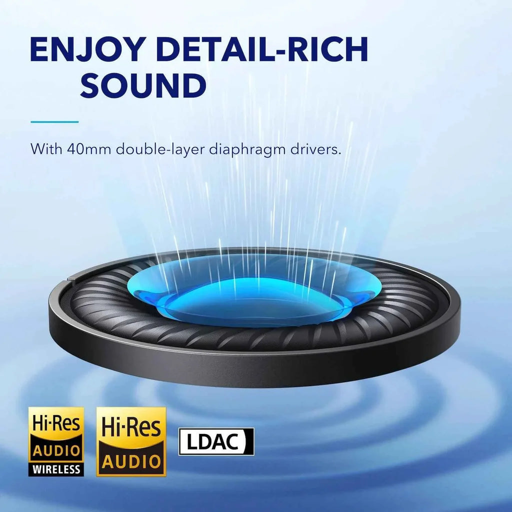 Soundcore by Anker Space Q45 Wireless Bluetooth Headphones ANC Active Noise Cancellation LDAC HiRes 50 hours of playtime - Maliame Store