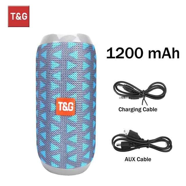 Bluetooth Speaker T&G TG117 Portable TWS Sound Box Waterproof Loudspeaker Outdoor Stereo Surround Speakers Support TF FM Radio - Maliame Store