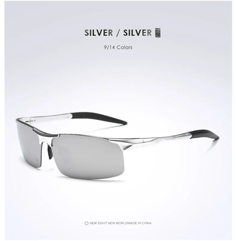VCKA Men Alloy Half Frame Myopia Sunglasses Women Sports Drive Polarized Custom Prescription Goggles -0.5 to -6.0 - Maliame Store