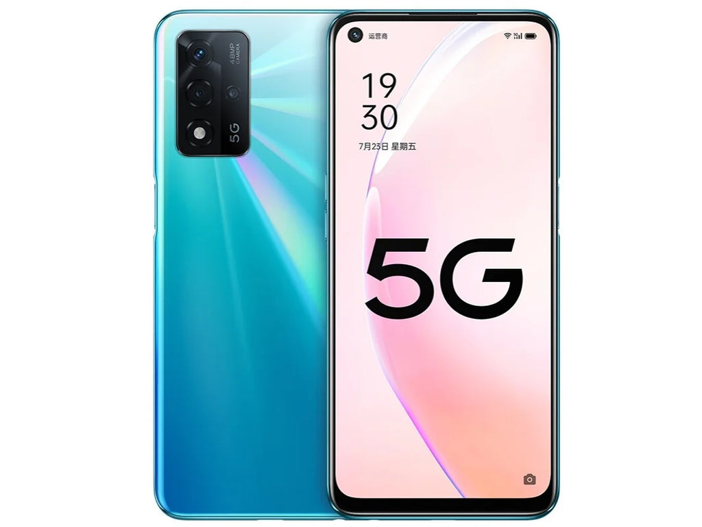 Smartphone Oppo A93s, compatible Google Play, écran 6,5 pouces, RAM 4G, ROM 128 Go, batterie 5000 mAh (téléphone d'occasion). 