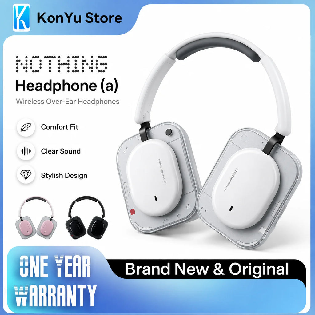 Nothing Headphone (a) — Casque Sans Fil ANC | Bluetooth 5.4 | 135H Autonomie | Design Transparent | IP52