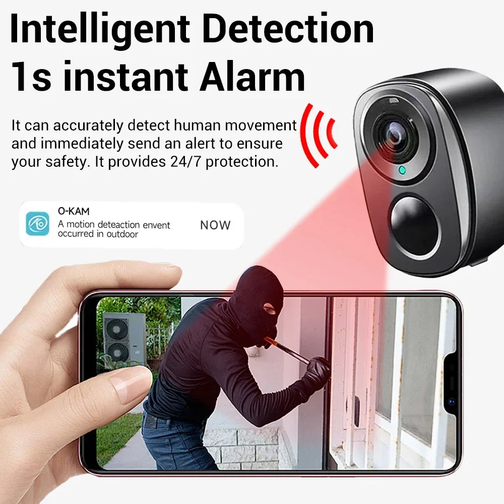 Caméra de sécurité solaire 4G 5MP WiFi 2,4G sans fil extérieure vision nocturne couleur alimentée par batterie support PIR étanche audio bidirectionnel