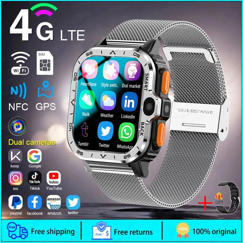 New For XIAOMI PGD Android Smart Watch Men GPS 16G/64G ROM Storage HD Dual Camera  2G 4G SIM WIFI Wireless Fast Internet Access - Maliame Store