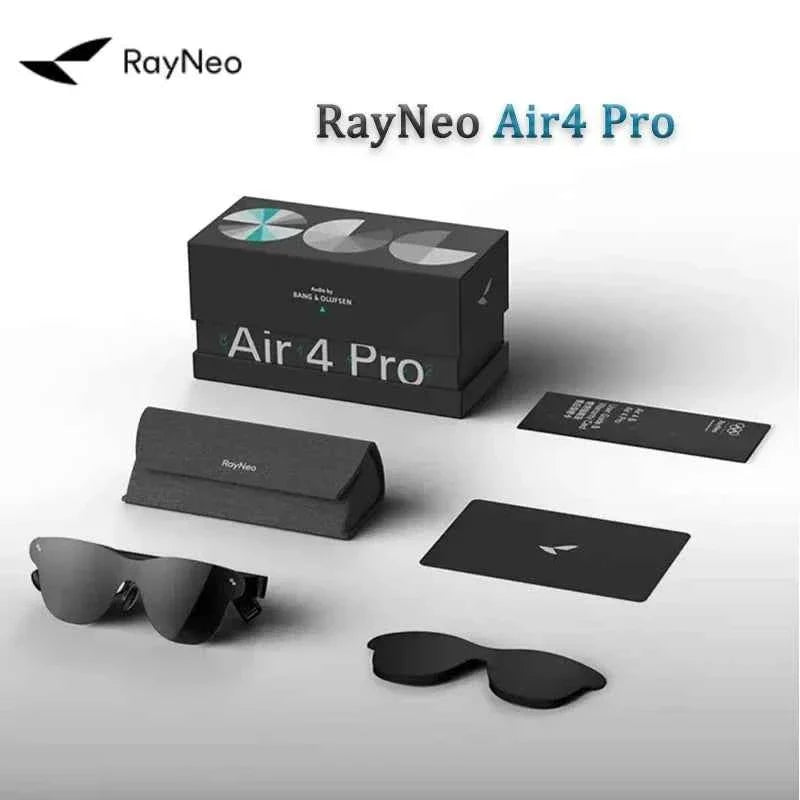 RayNeo Air 4 Pro smart AR glasses Supports HDR10 3840Hz 4 speakers 1200 nits Micro-OLED dual-layer screen AR glasses - Maliame Store