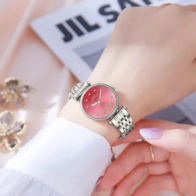 Luxury Women Blue Leather Watch