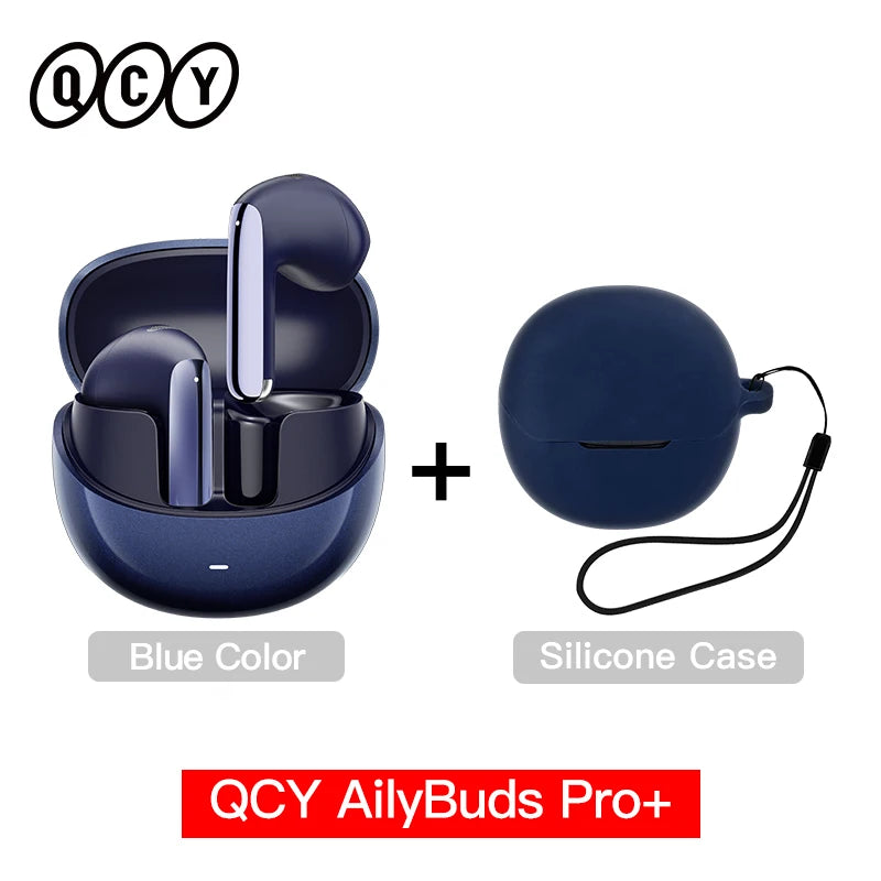 QCY HT10 AilyBuds Pro+ ANC Wireless Earphone Hi-Res Audio with LDAC Bluetooth 5.3 Earbuds 6 Mic AI HD Call Multipoint Connection - Maliame Store