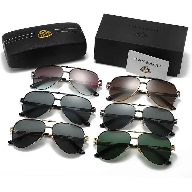 MAYBACH Sunglasses Luxury brand for Men and women Classic Sun Glasses High Quality Eyewears Pilot Goggle UV 400 Protection 527 - Maliame Store