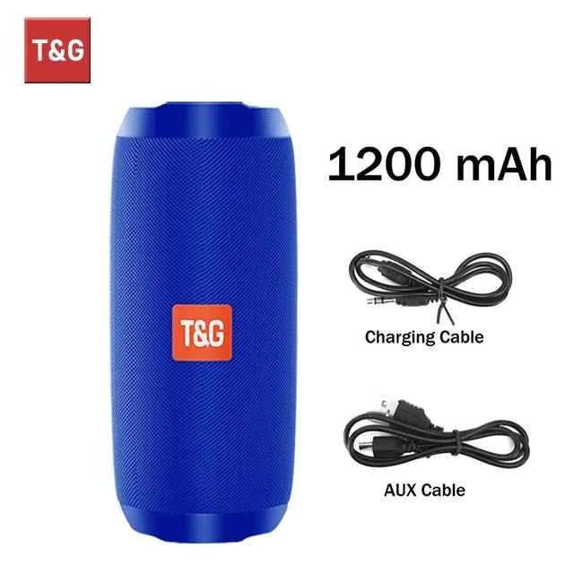 Bluetooth Speaker T&G TG117 Portable TWS Sound Box Waterproof Loudspeaker Outdoor Stereo Surround Speakers Support TF FM Radio - Maliame Store