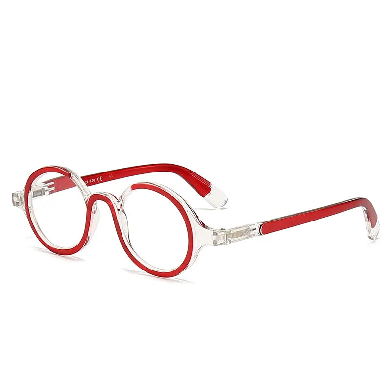 Reading Glasses Men 0 To +4.0 Glasses Spring Leg Prescription Glasses Round Frame Presbyopia Glasses Women Eyeglasses - Maliame Store