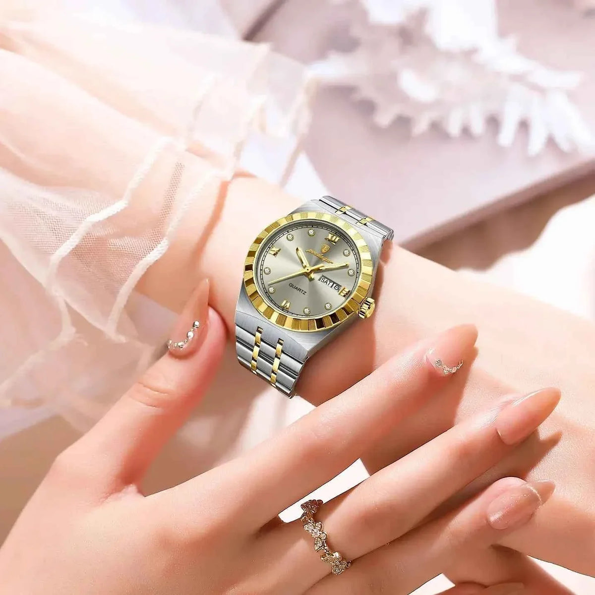 POEDAGAR Luxury Original Ladies Watch Luminous Waterproof Week Date Woman Wristwatch Stainless Steel Women Quartz Watches Female - Maliame Store
