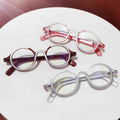 Reading Glasses Men 0 To +4.0 Glasses Spring Leg Prescription Glasses Round Frame Presbyopia Glasses Women Eyeglasses - Maliame Store